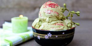 بستنی بدون شیر ماچا